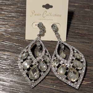 Beautiful Silver Crystal Earrings